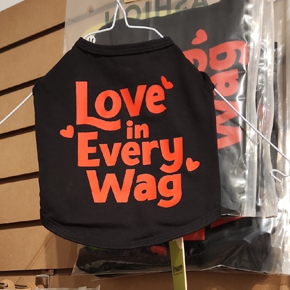 Love in Every Wag Black and Red Dog And Cat  Shirt